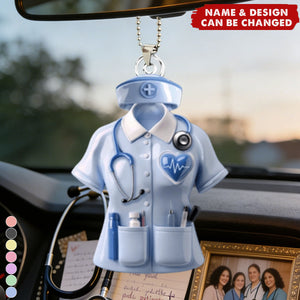 Celebrate Your Favorite Nurse's Dedication-Personalized Car Hanger, Gift For Nurses