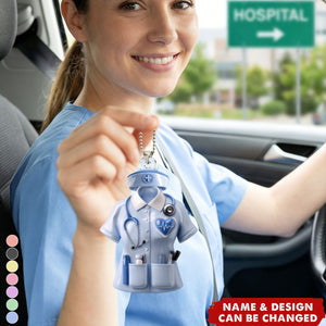 Celebrate Your Favorite Nurse's Dedication-Personalized Car Hanger, Gift For Nurses