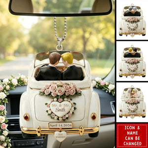 Mr. & Mr. Just Married Ornament, Car Hanging Ornament, Gift For Couples