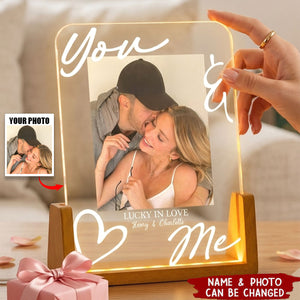 You & Me Forever & Always Annviersary Gift For Her, Him - Personalized Night Light