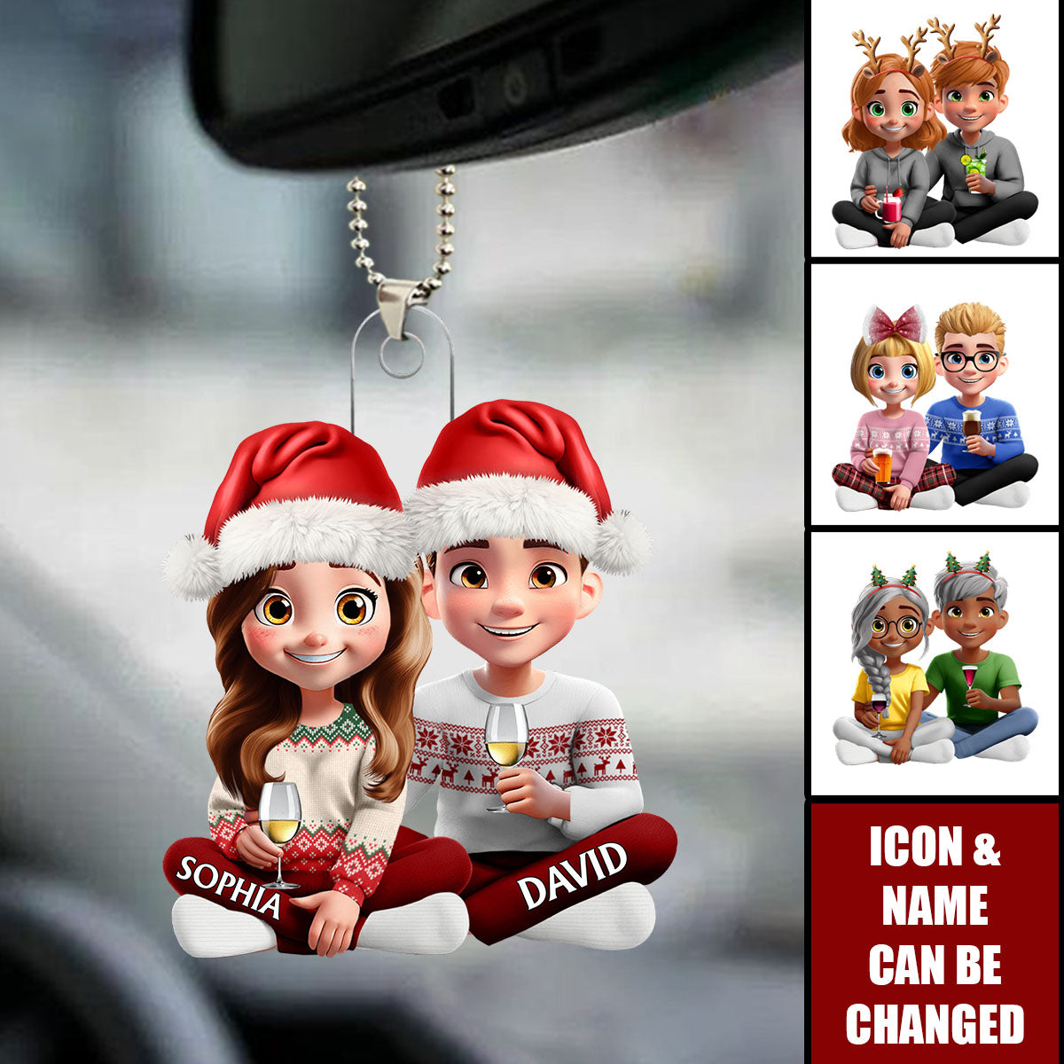 Couple Choose You To Be My Husband - Personalized Acrylic Car Ornament