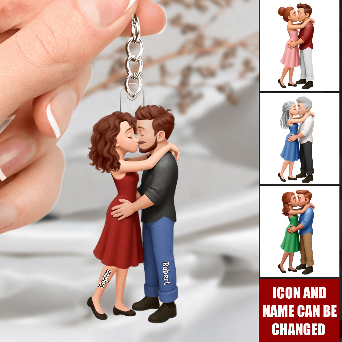 Together We Build Forever - Personalized Acrylic Keychain