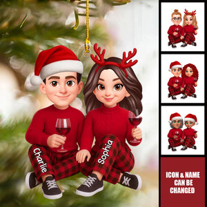 I'm Yours No Returns or Refunds - Personalized Christmas Acrylic Ornament - Gift for Couple