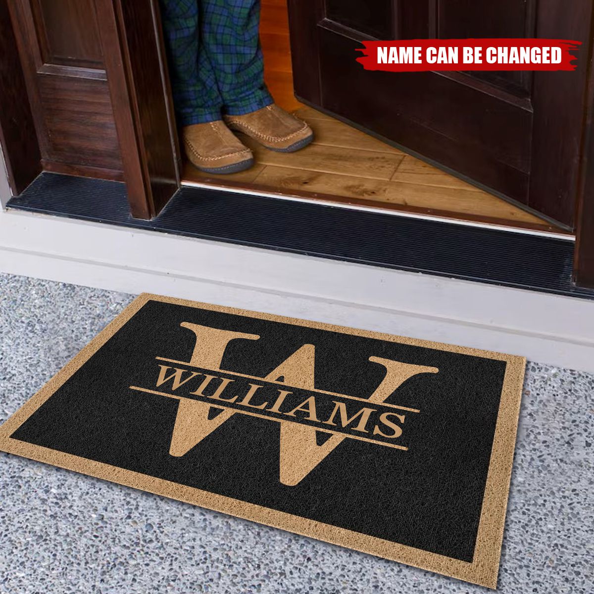 Monogram Family Name - Personalized Doormat