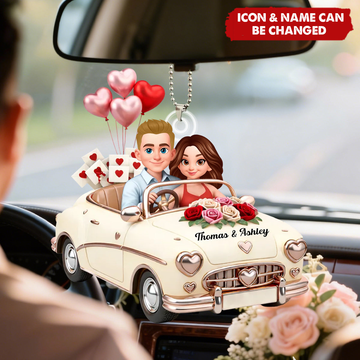 Our Journey Still Goes On - Personalized Car Ornament- Valentine's Gift For Him, For Her, For Couple