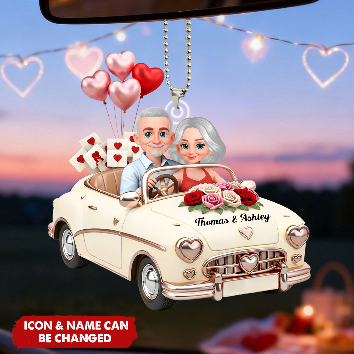 Our Journey Still Goes On - Personalized Car Ornament- Valentine's Gift For Him, For Her, For Couple
