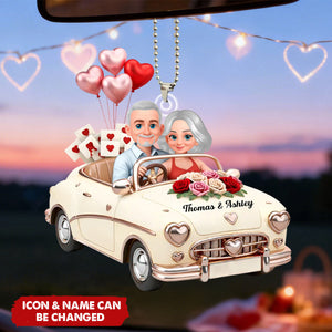 Our Journey Still Goes On - Personalized Car Ornament- Valentine's Gift For Him, For Her, For Couple