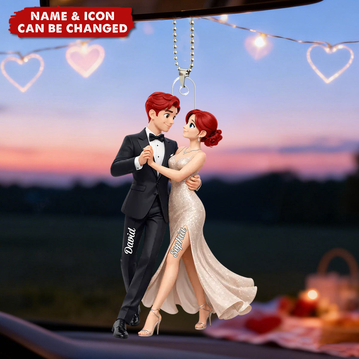 You're The Melody I Never Want To Stop Playing - Personalized Car Ornament - Valentine's Gift For Him, For Her, For Couple