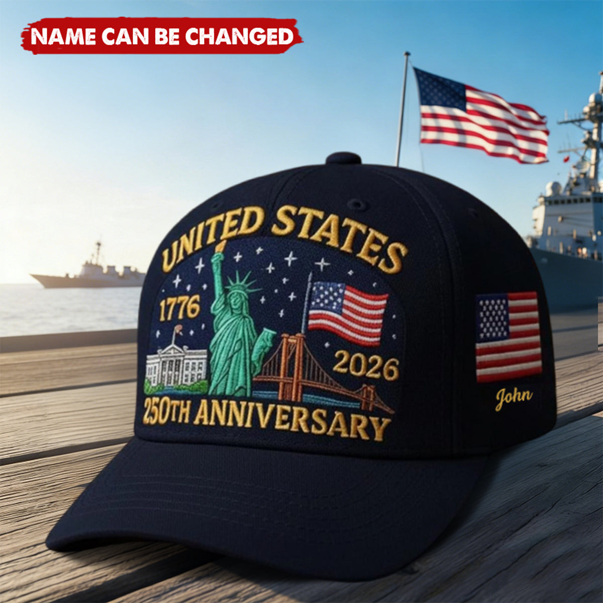 USA 250th Anniversary Eagle Baseball Cap, Patriotic Adjustable Hat, American Heritage 1776–2026 Unisex Gift, Gift For Dad