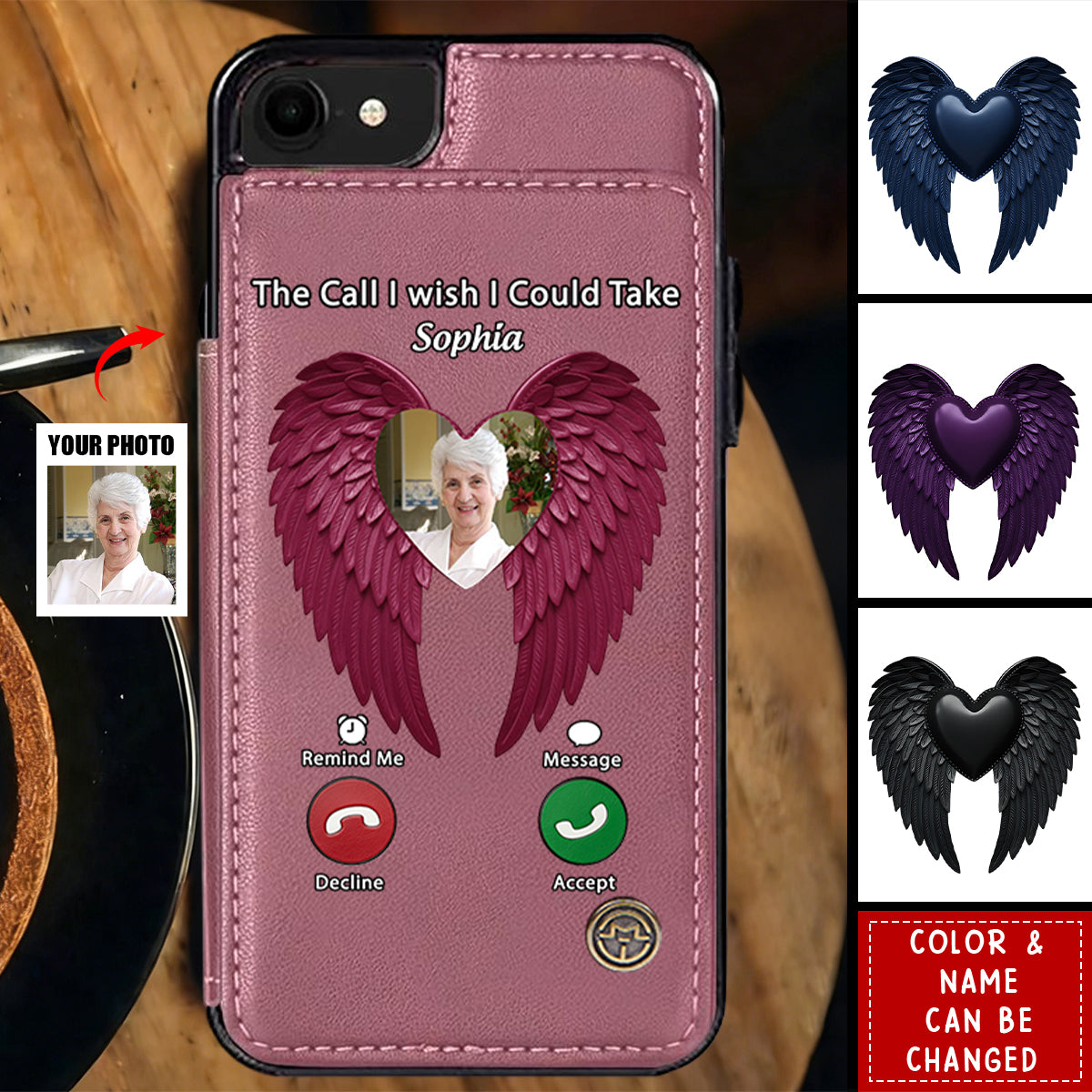The Call I Wish I Could Take - Personalized Memorial Wallet Phone Case