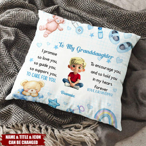 To My Granddaughter Love Promise Pillow, Personalized Pillow, Perfect Gift For Family