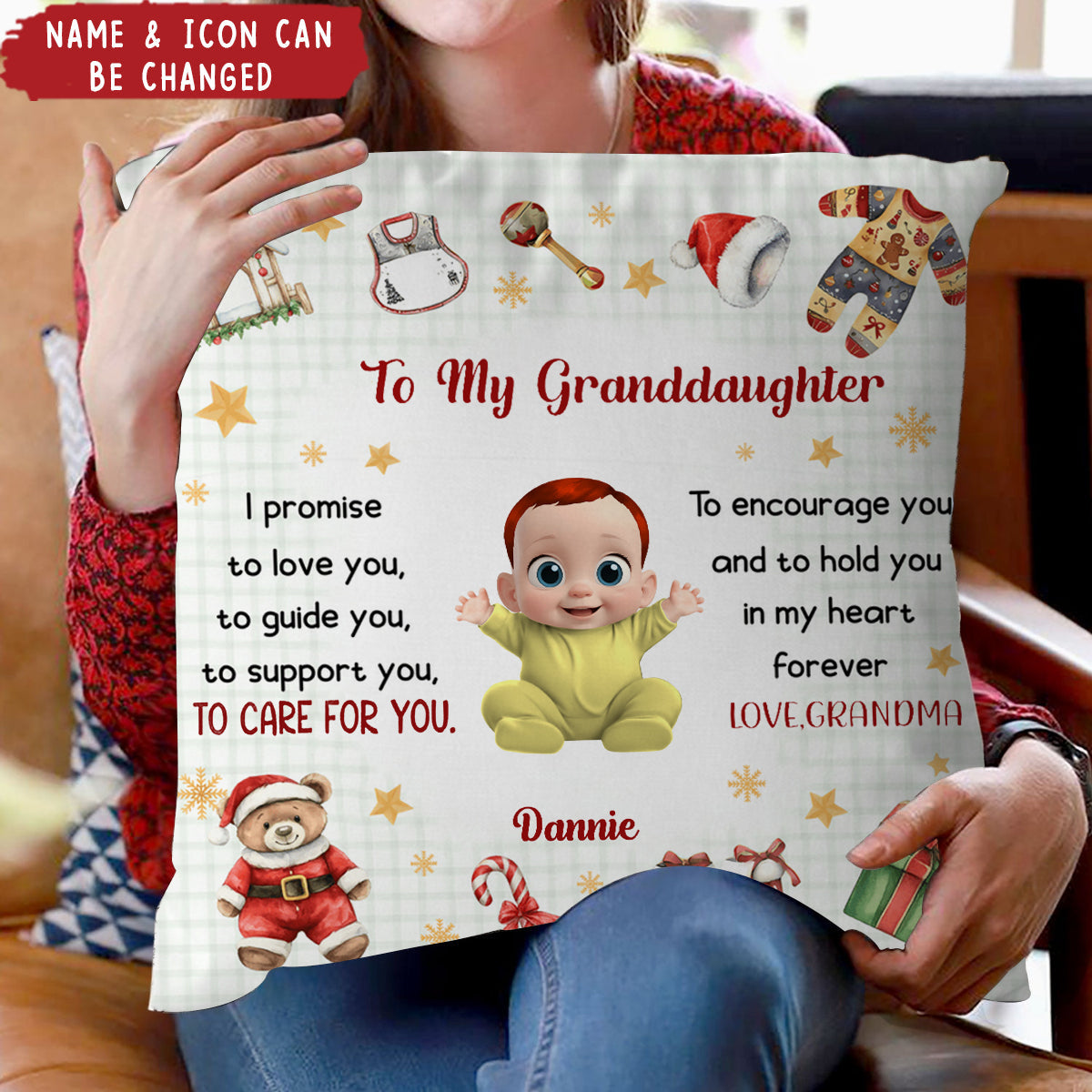 To My Granddaughter Love Promise Pillow, Personalized Pillow, Perfect Gift For Family