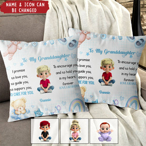 To My Granddaughter Love Promise Pillow, Personalized Pillow, Perfect Gift For Family