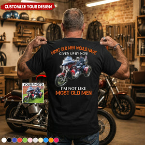 Biker Personalized Photo T-Shirt – Custom Motorcycle Shirt – Unique Gift for Bikers