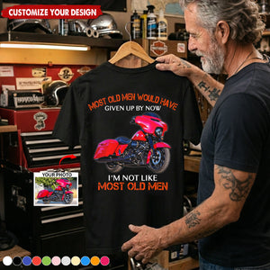 Biker Personalized Photo T-Shirt – Custom Motorcycle Shirt – Unique Gift for Bikers