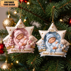Baby's First Christmas 2026 Acrylic Ornament, Newborn Gift