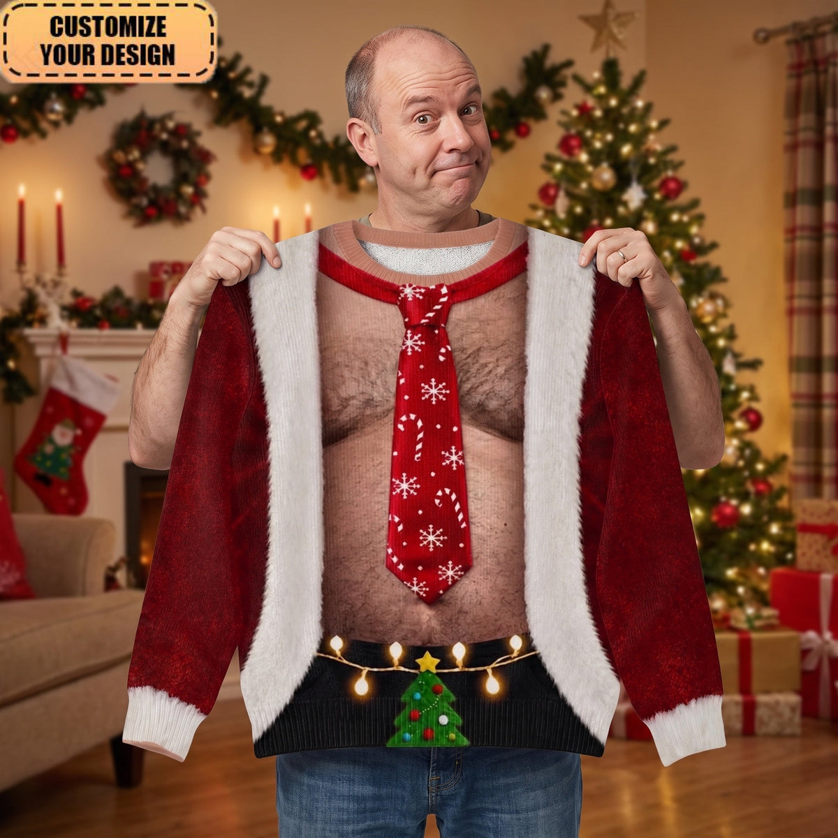 Custom Funny Ugly Sweater - Personalized Christmas Birthday Gift