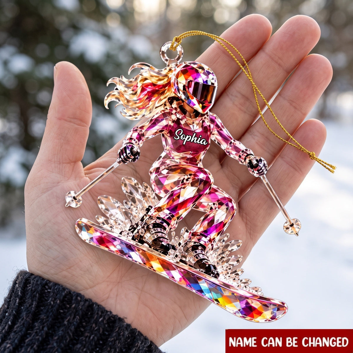 Ski Is My Heart – Personalized Acrylic Custom Shape Ornament