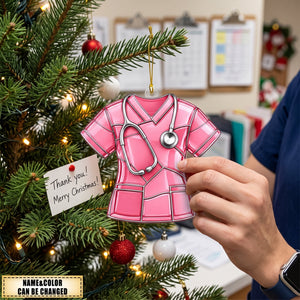 Personalized Nurse Scrub Keepsake, Custom Thank-you Gift For Nurses